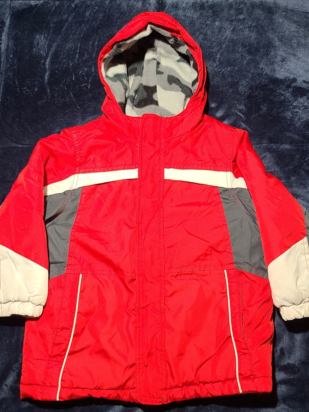 Red Boy's Hooded Winter Jacket - Size 4T